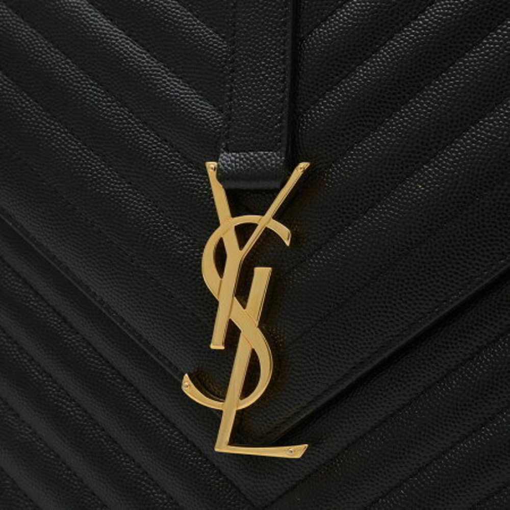 Saint Laurent Yves Envelope Chain Shoulder Bag Black - Picture 3 of 7